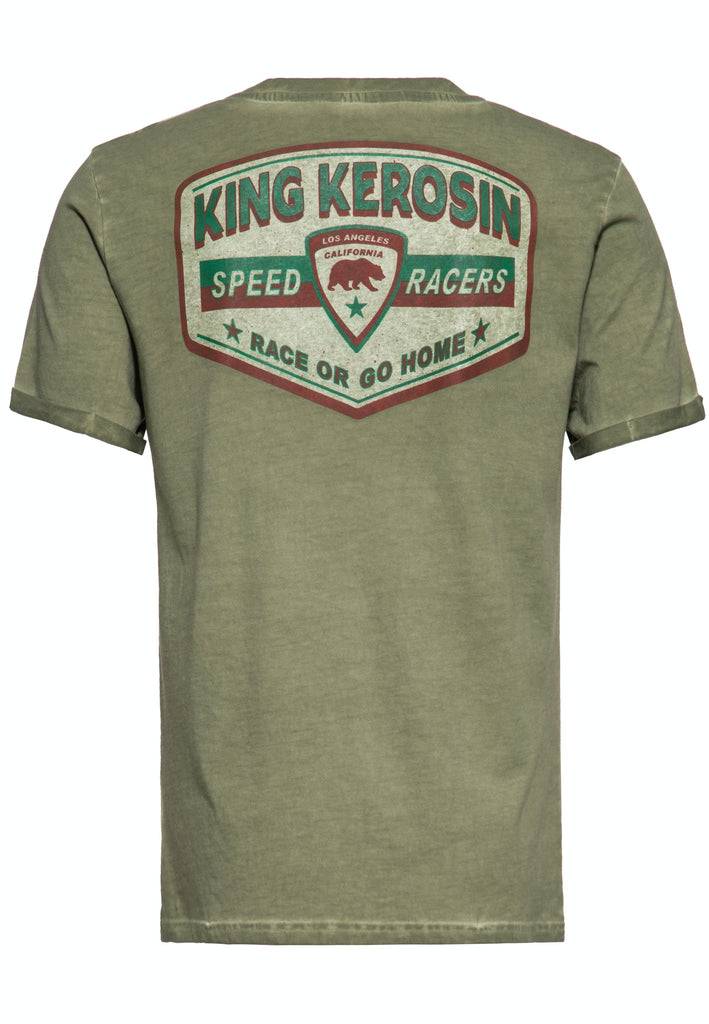 Queen Kerosin Oil Washed T-Shirt «Speedway 1955» Zeitbegrenzte Promotion