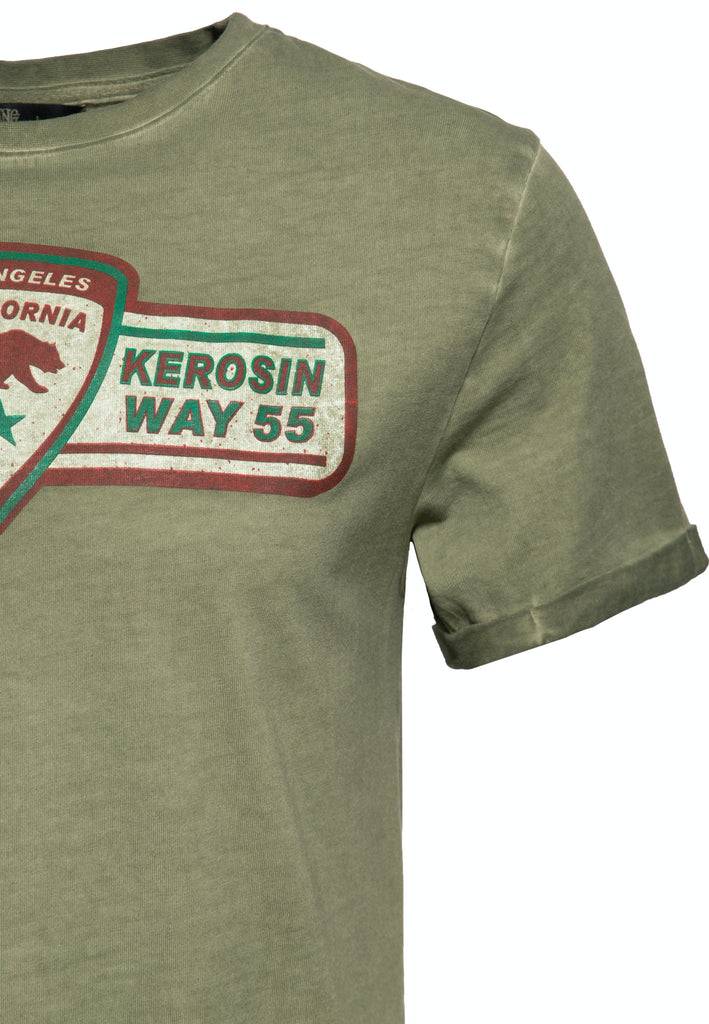 Queen Kerosin Oil Washed T-Shirt «Speedway 1955» Zeitbegrenzte Promotion