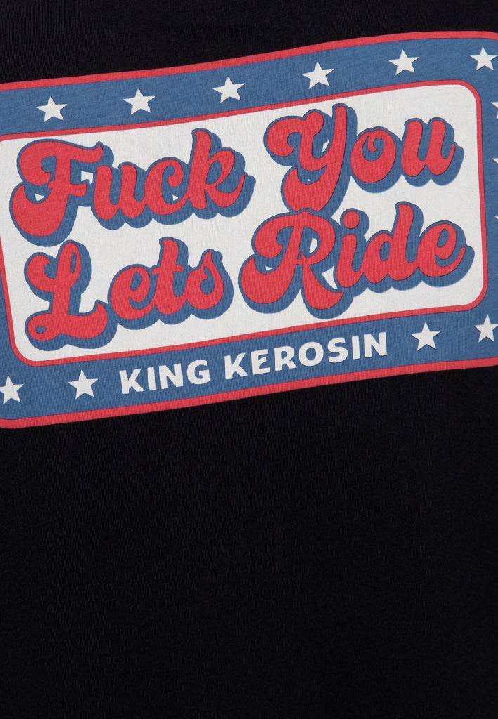 Queen Kerosin Print T-Shirt «Ride or Die» Bis zu 50% Rabatt
