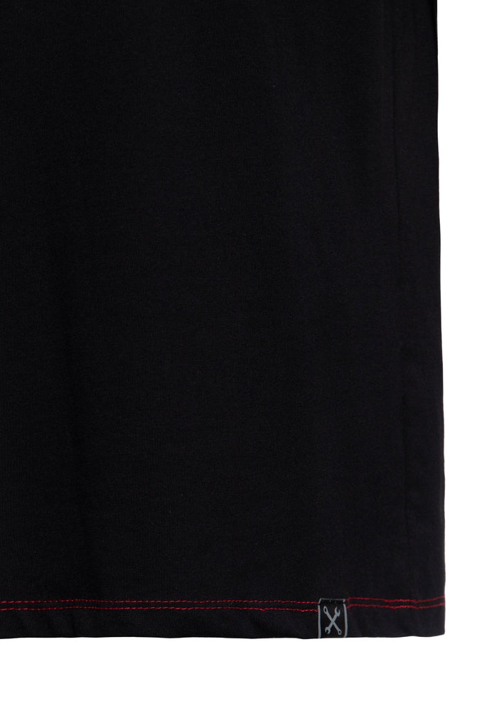 Queen Kerosin Print T-Shirt «Born to be Hard» Bis zu 60% Rabatt