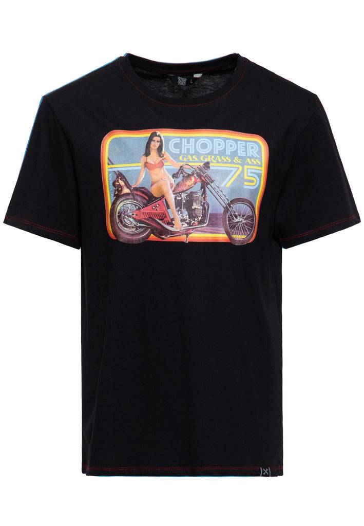 Queen Kerosin T-Shirt «Chopper» Sonderangebot der Fabrik