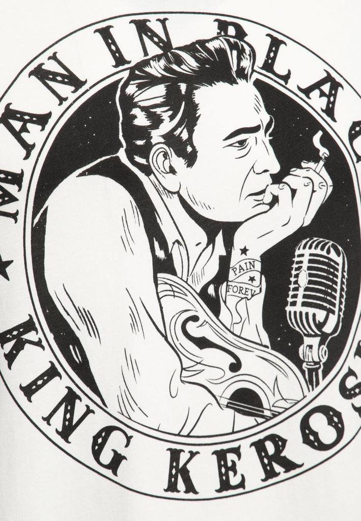 Queen Kerosin T-Shirt «Man in Black» 50% Rabatt mit kostenlosem Versand