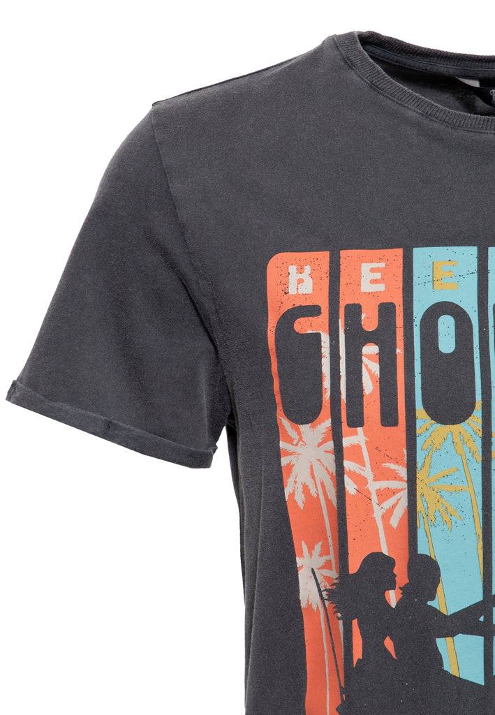 Queen Kerosin Acid Wash T-Shirt «Keep on Choppin'» Verkauf