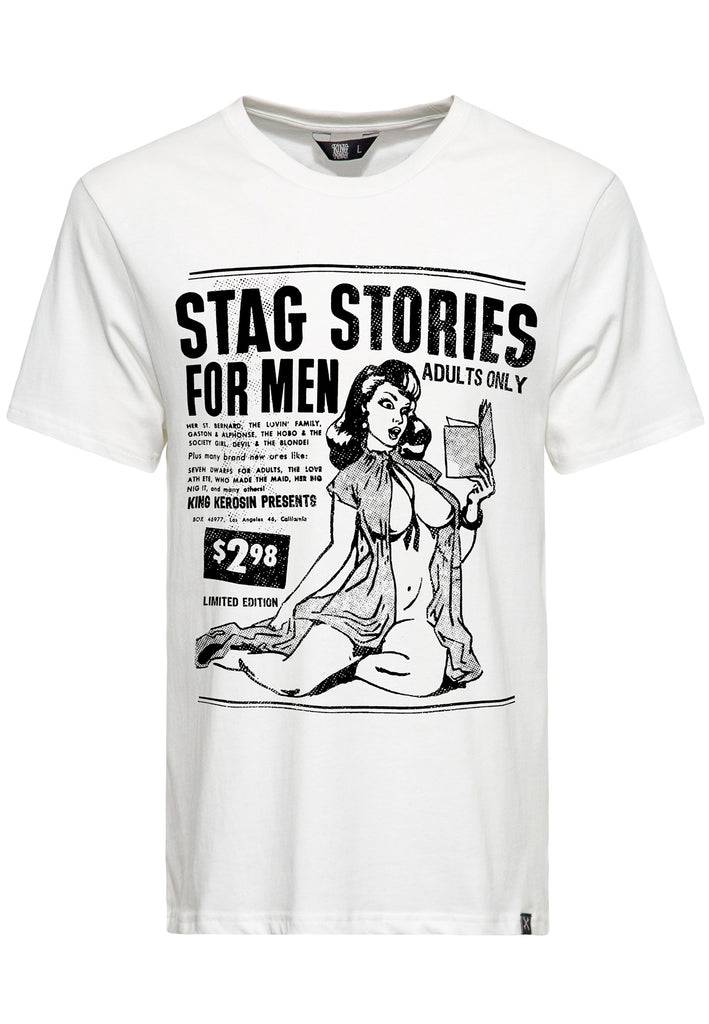Queen Kerosin Classic T-Shirt «Stag Stories» Günstiger Verkauf