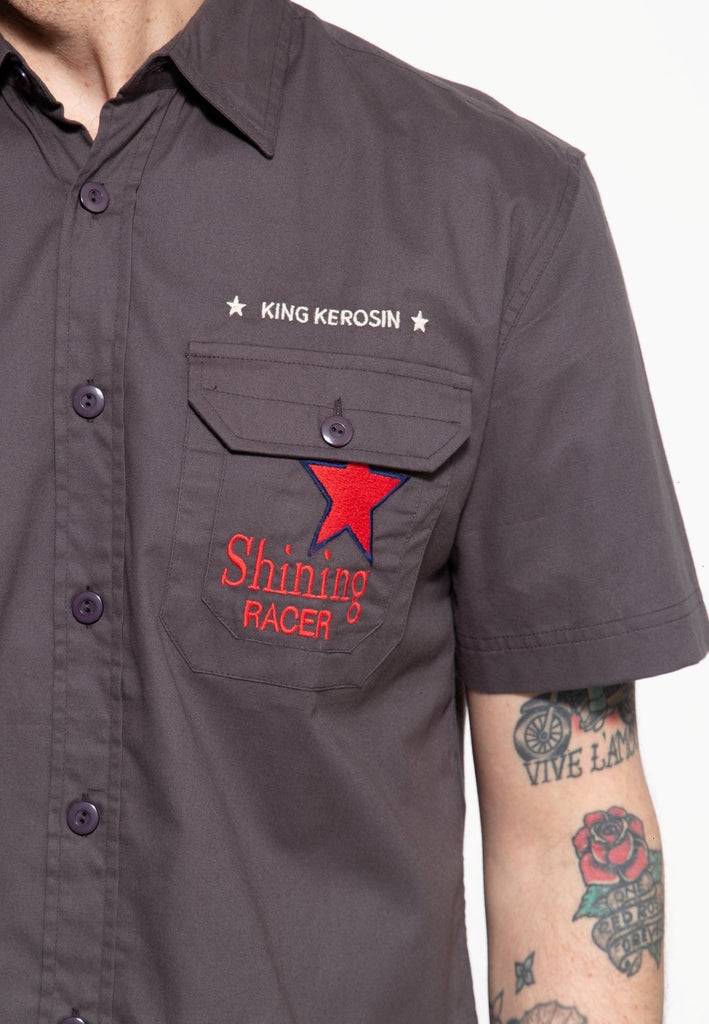 Queen Kerosin Workwear Hemd «Shining Racer» Preisnachlass