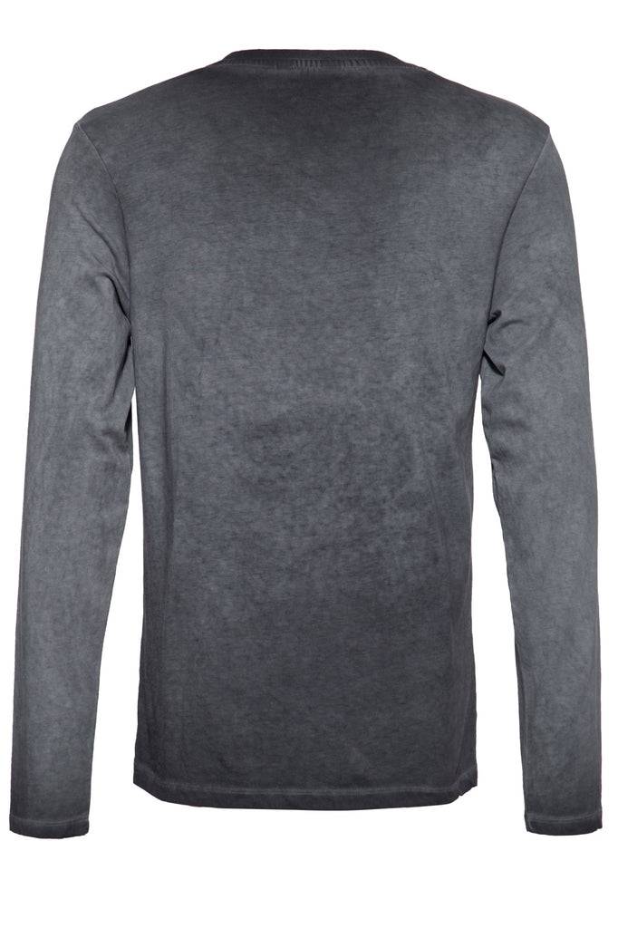 Queen Kerosin Longsleeve mit Retro-Print und Oilwash-Effekt «Velden Village 2020» Saisonschlussverkauf