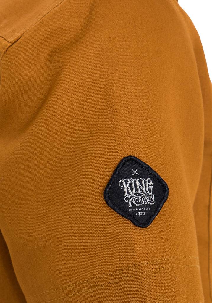Queen Kerosin Kurzarmhemd mit Rückenstickerei «Speedway Kings» Top Angebot