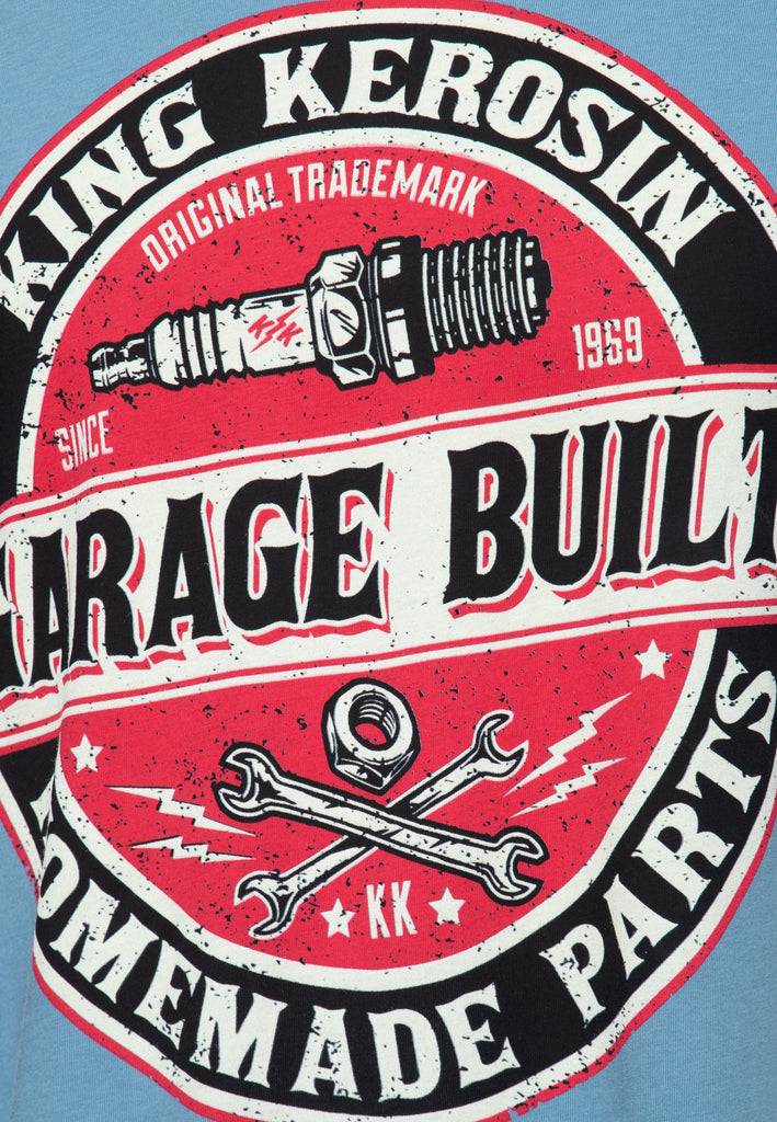 Queen Kerosin T-Shirt mit Frontprint «Garage Built» Neueste Mode