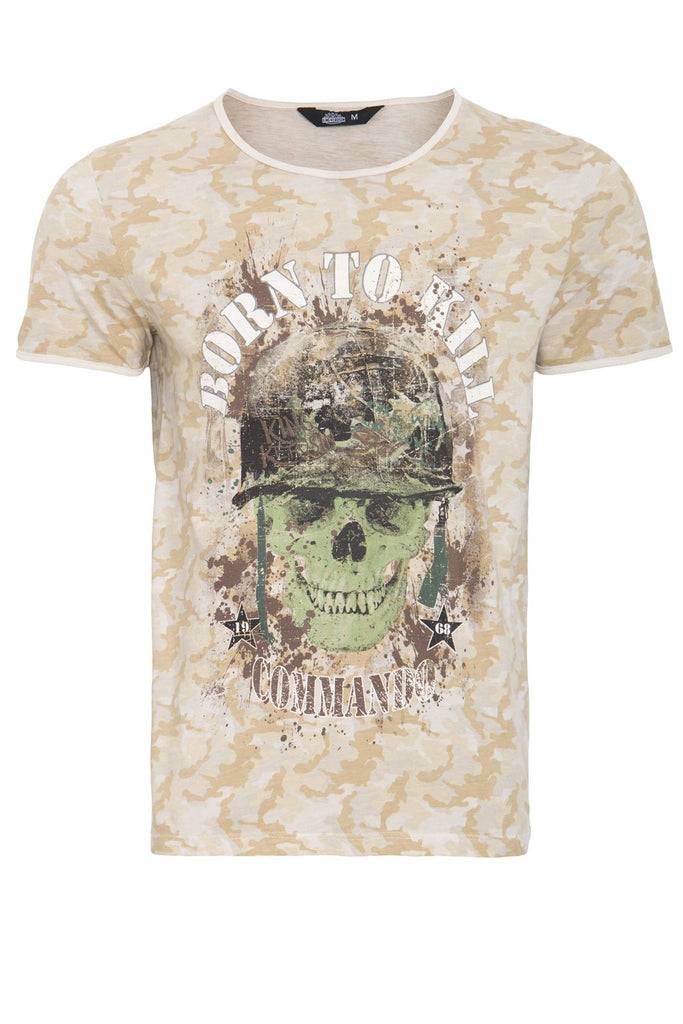 Queen Kerosin T-Shirt mit Print «born to kill»
