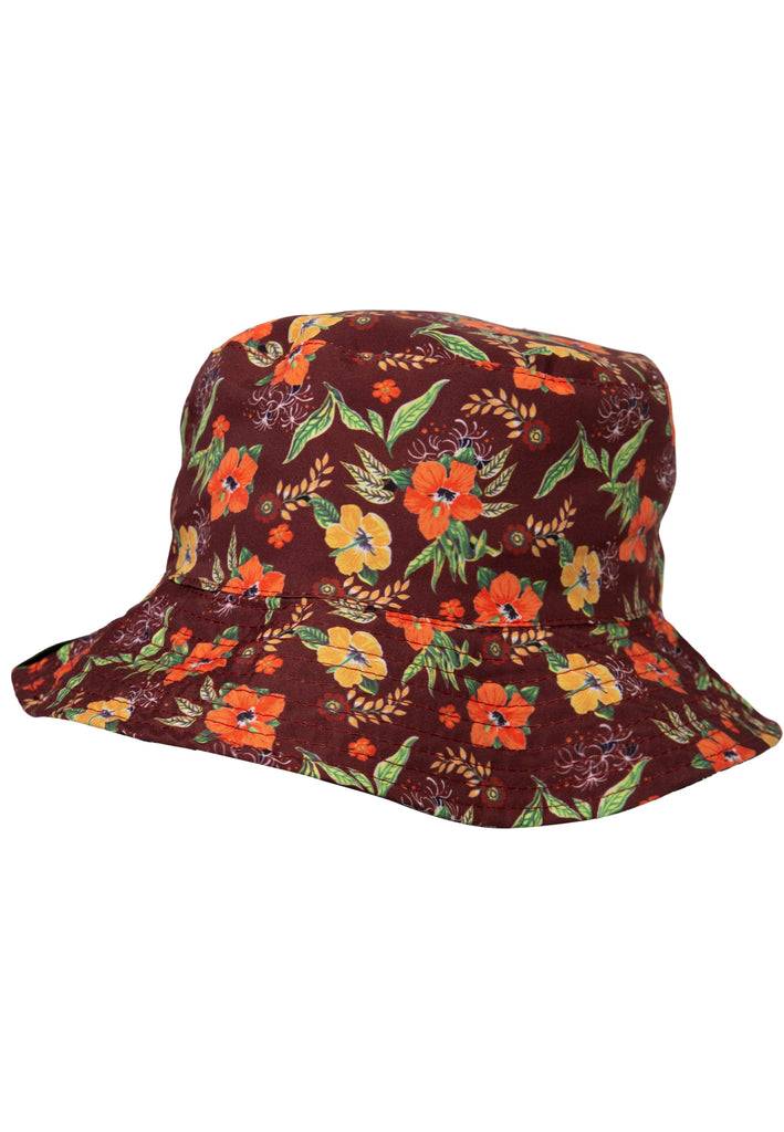 Queen Kerosin Bucket Hat «Hibiscus» Kauf eins, bekomm eins gratis
