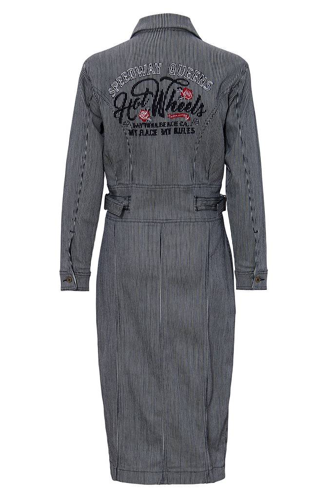 Queen Kerosin Jeanskleid im Workwear-Style Kostenlose Rückgabe