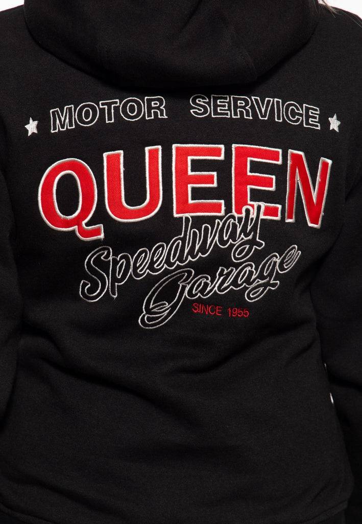 Queen Kerosin Sweatjacke mit Kapuze «Speedway Garage» Letzter Tag