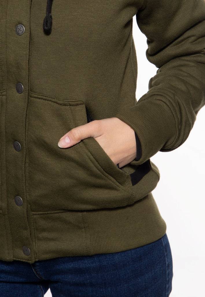 Queen Kerosin Sweatjacke mit Kapuze «No Gas No Glory» Zeitbegrenzte Promotion