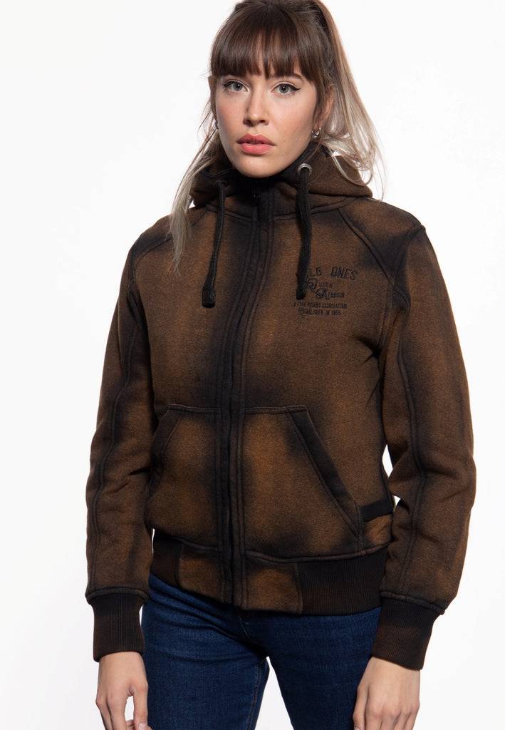 Queen Kerosin Sweatjacke mit Kapuze «Wild Ones» Bis zu 50% Rabatt