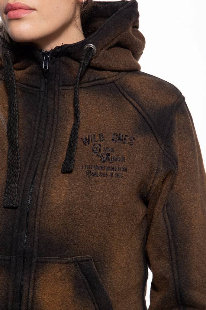 Queen Kerosin Sweatjacke «Wild Ones Ride Free» Bis zu 60% Rabatt