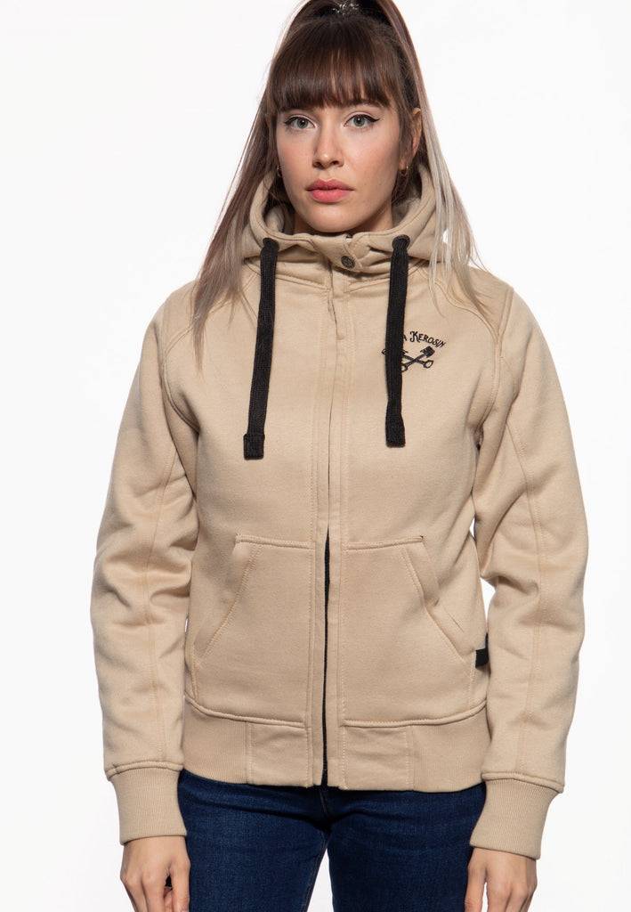 Queen Kerosin Sweatjacke mit Kapuze «My Heart On Fire» Bis zu 65% Rabatt