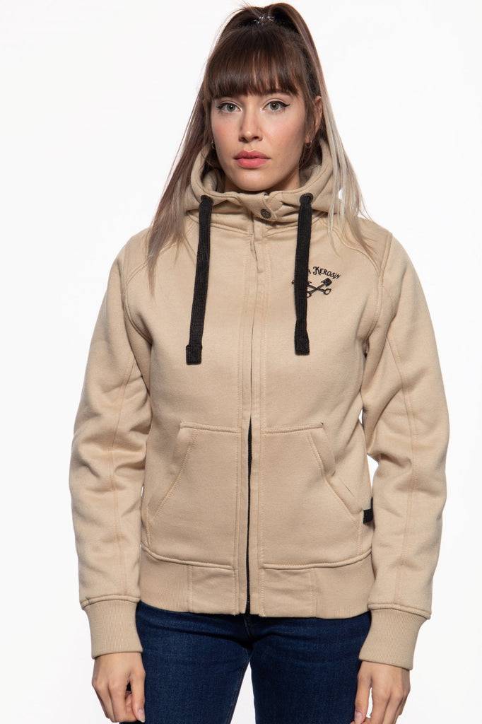 Queen Kerosin Sweatjacke mit separatem Softshell-Innenfutter «QK Heart» Nur für heute