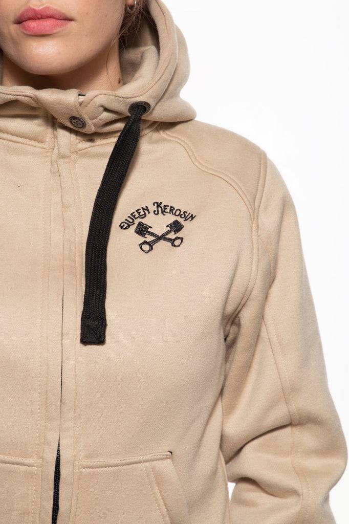 Queen Kerosin Sweatjacke mit separatem Softshell-Innenfutter «QK Heart» Nur für heute