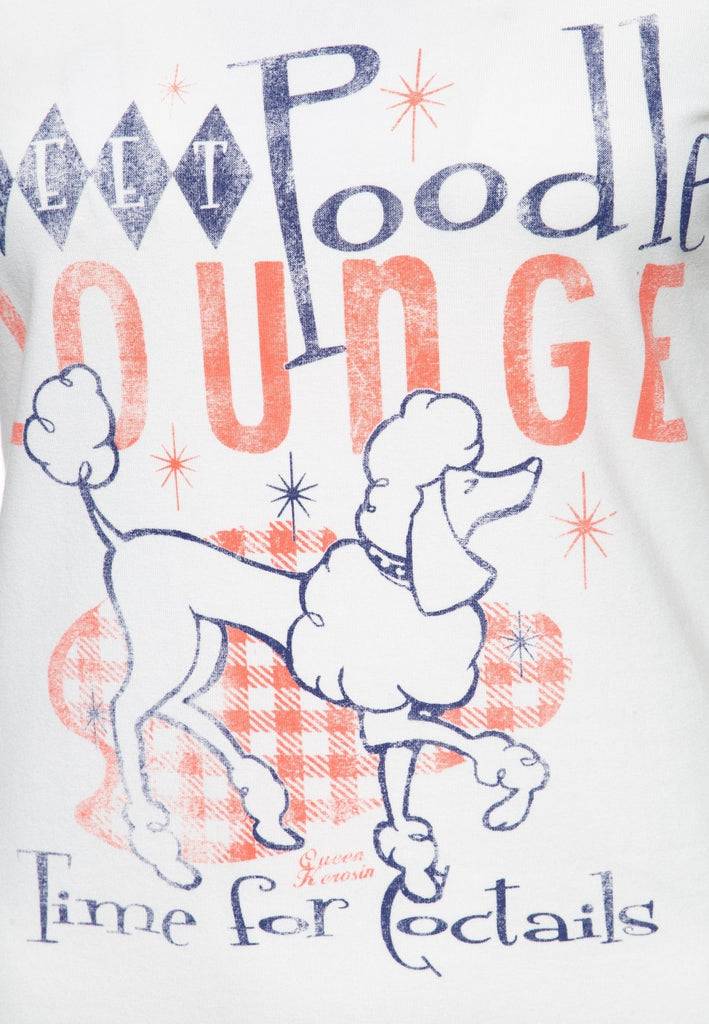 Queen Kerosin Slim Fit T-Shirt mit Frontprint «Poodle» Riesige Rabatte