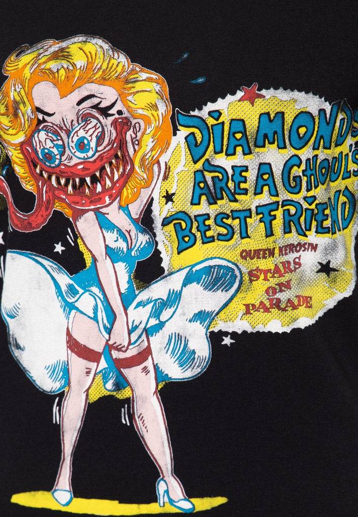 Queen Kerosin Monster T-Shirt mit Frontprint «Diamonds» Clearance-Verkauf