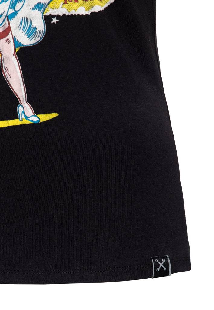 Queen Kerosin Monster T-Shirt mit Frontprint «Diamonds» Clearance-Verkauf