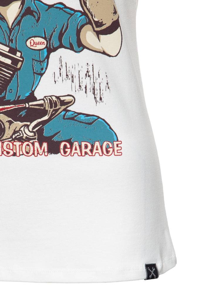 Queen Kerosin T-Shirt mit Frontprint «Gearhead» Fabrikladen