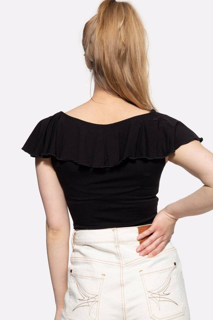 Queen Kerosin Volant Top unifarben Begrenzt auf 3 Tage
