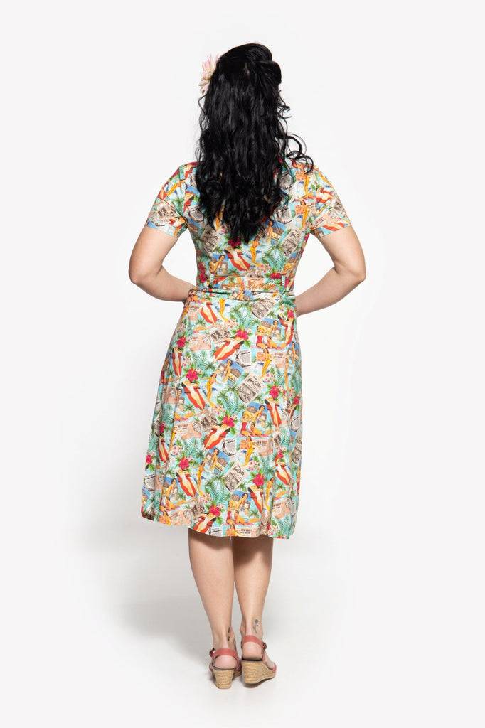 Queen Kerosin Sommerkleid mit Allover-Print im 50s-Look Outlet