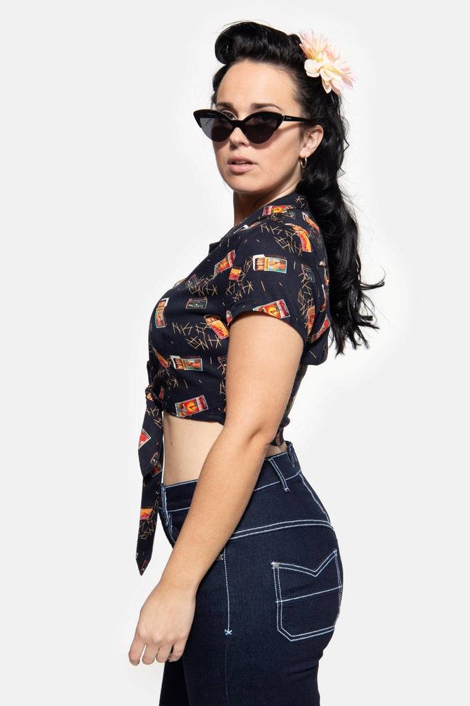 Queen Kerosin Knotenbluse Angebote