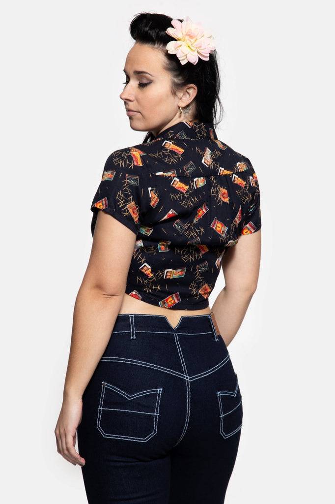 Queen Kerosin Knotenbluse Angebote