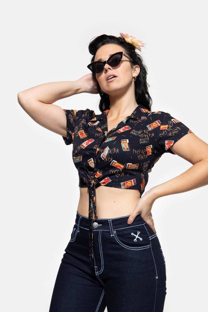 Queen Kerosin Knotenbluse Angebote
