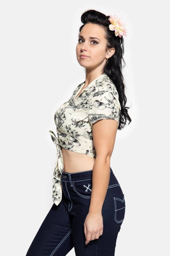 Queen Kerosin Knotenbluse Hotsell