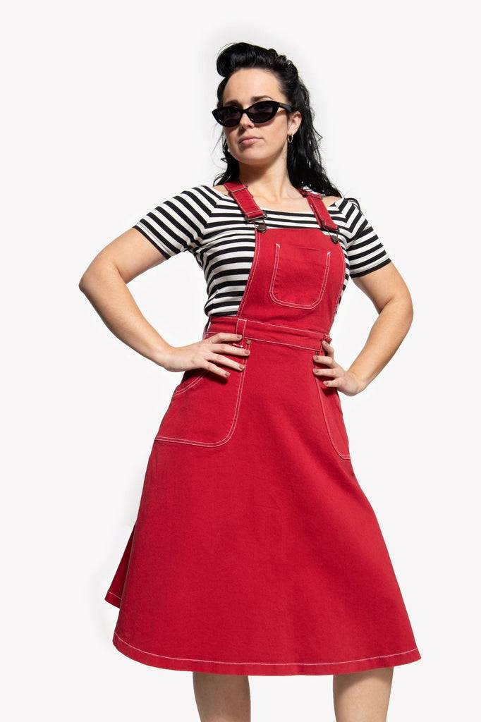 Queen Kerosin 50s Worker Denim Latz-Rock