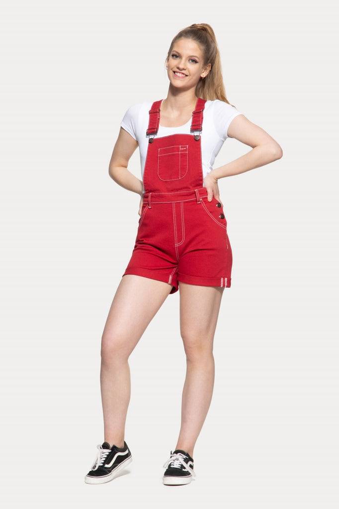 Queen Kerosin Denim Latz-Shorts Rabatt