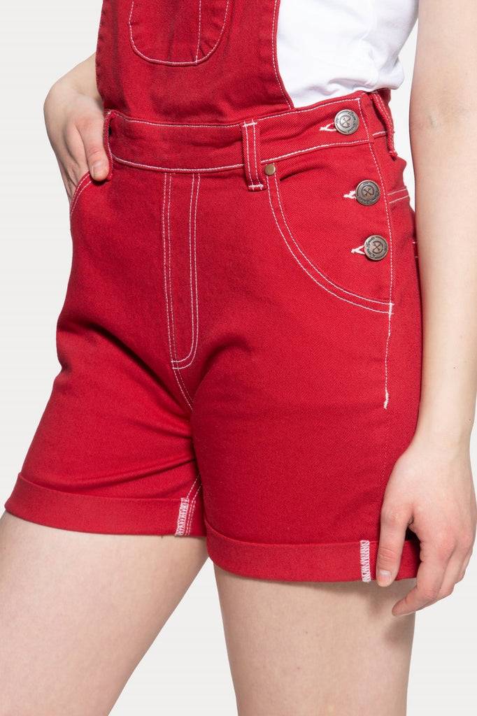 Queen Kerosin Denim Latz-Shorts Rabatt