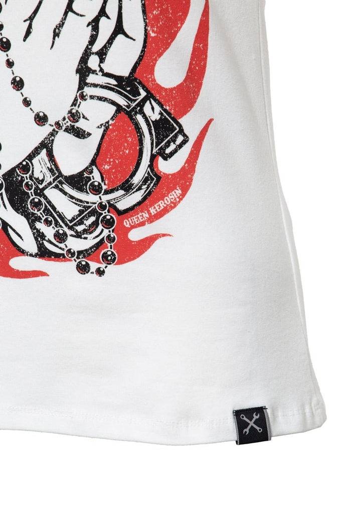 Queen Kerosin T-Shirt mit Frontprint «Street Prayer» Großer Ausverkauf