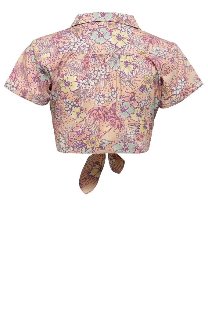 Queen Kerosin Bluse mit hawaiianischem Muster Cyber Monday