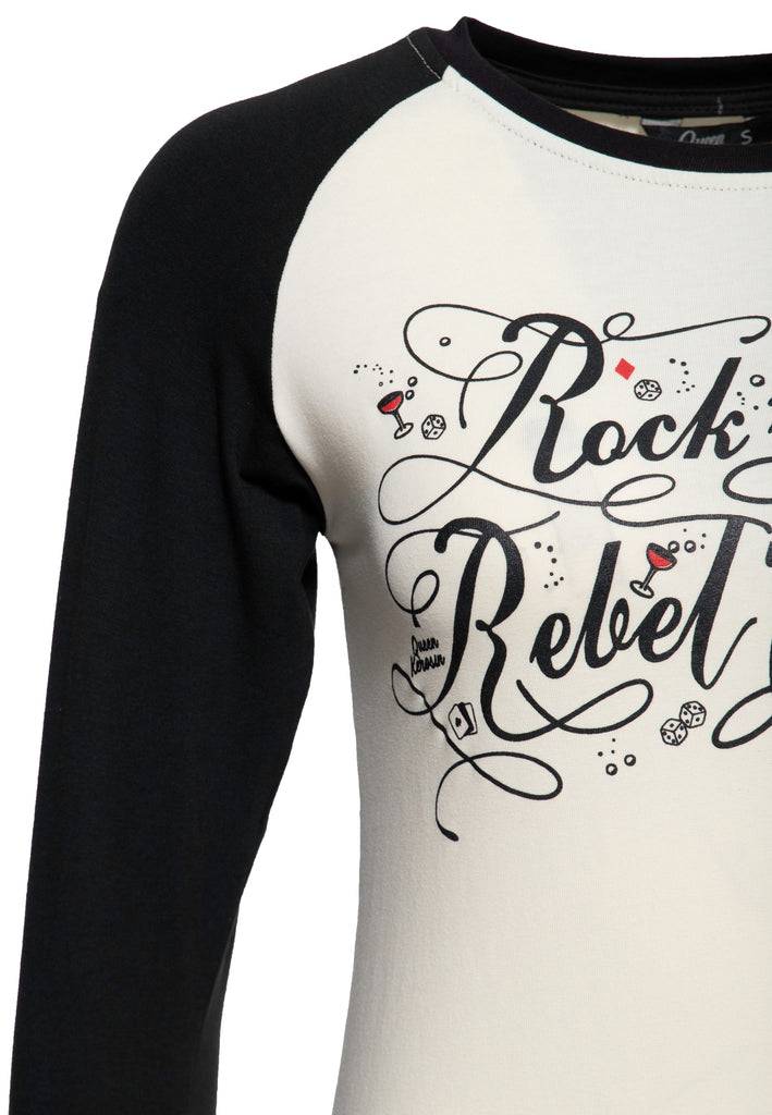 Queen Kerosin Langarmshirt «Rock'n' Roll Rebel Queen» Bestseller