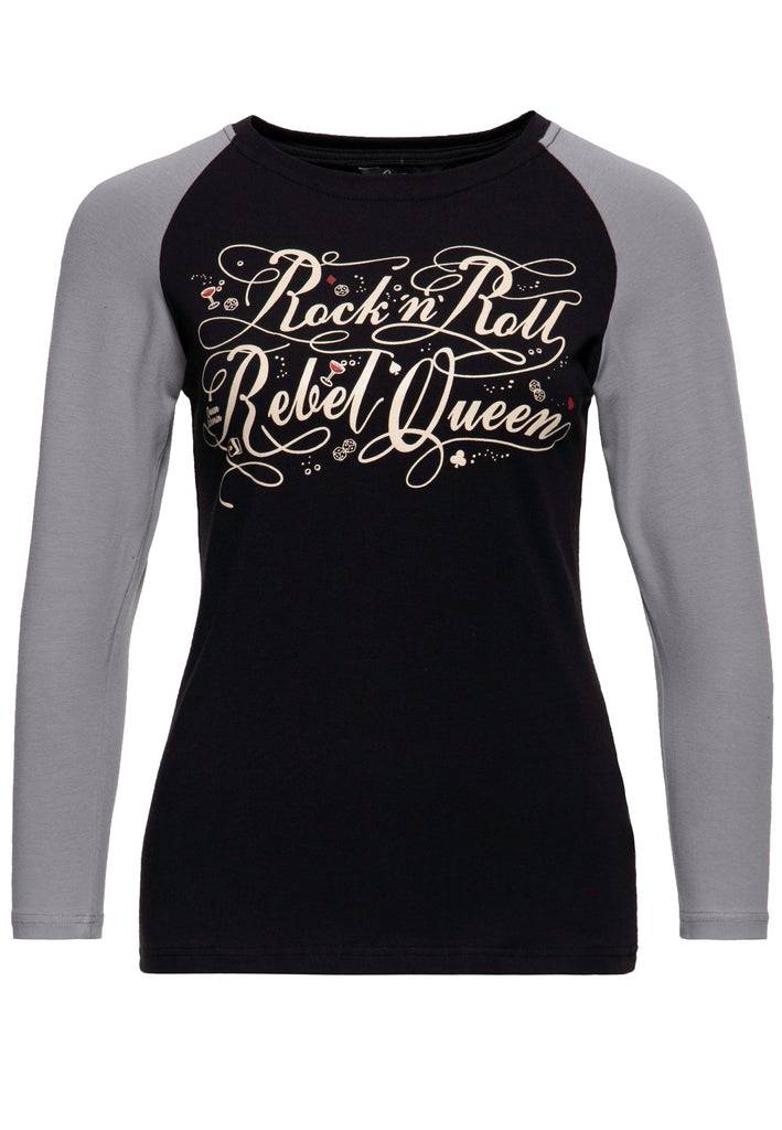 Queen Kerosin Langarmshirt «Rock'n' Roll Rebel Queen» Bestseller