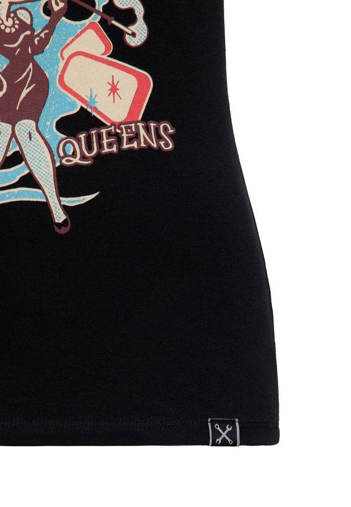 Queen Kerosin T-Shirt «Purr Kitty Purr» Sonderangebote
