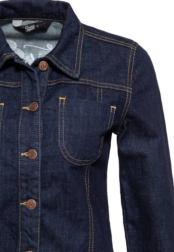 Queen Kerosin Denim Workwear Jacke «Rock'n'Roll Rebel Queen» Bis zu 50% Rabatt