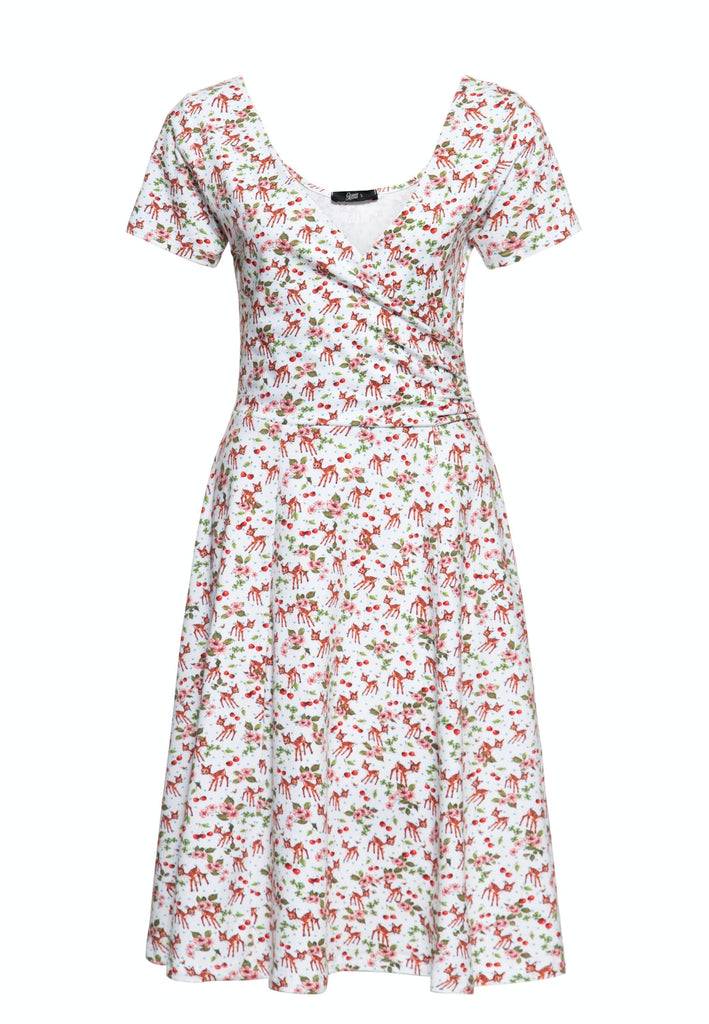 Queen Kerosin Swing Kleid in Wickel-Optik Nur noch ein Tag übrig