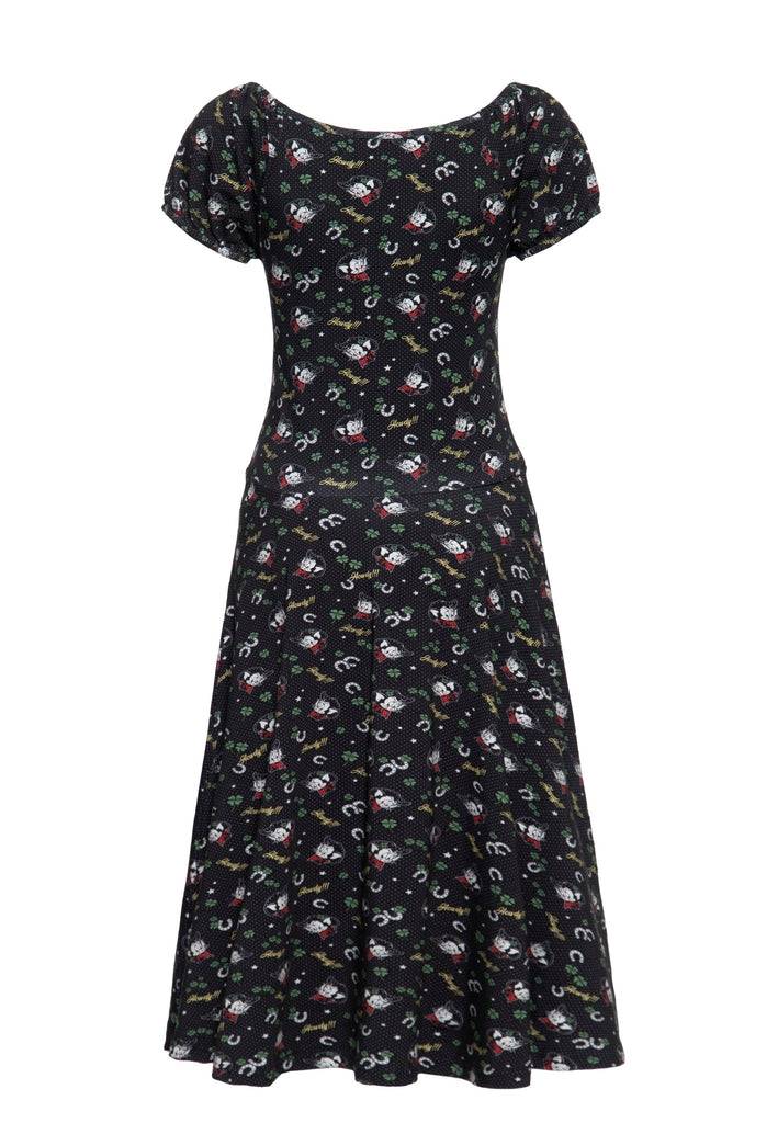 Queen Kerosin Allover-Print Swingkleid «Howdy» Super Rabatt