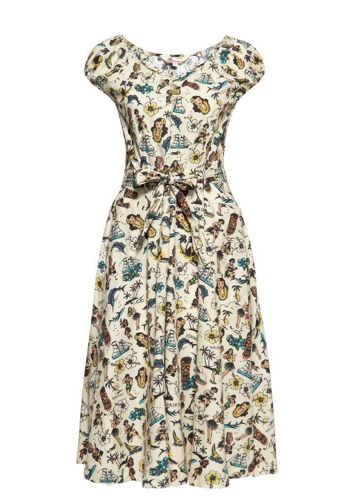Queen Kerosin Swing Kleid «Hawaii»