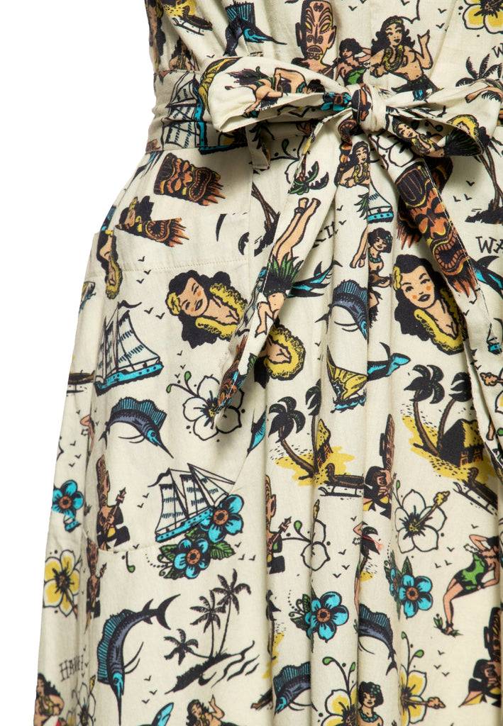 Queen Kerosin Swing Kleid «Hawaii» Im Verkauf