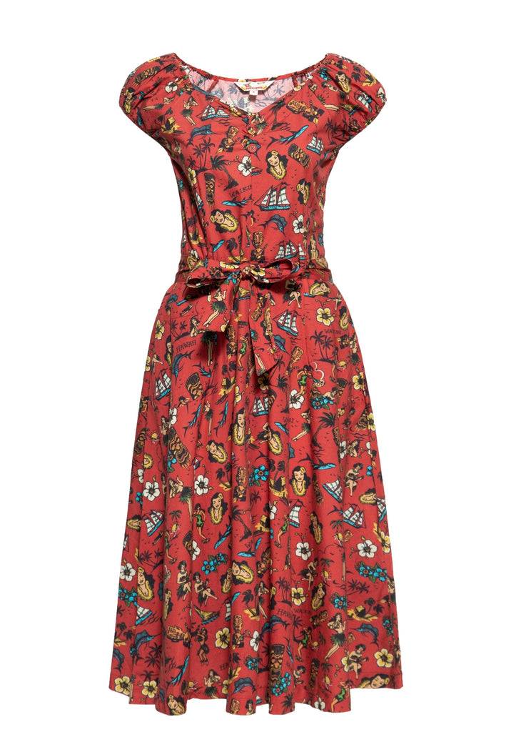 Queen Kerosin Swing Kleid «Hawaii» Im Verkauf