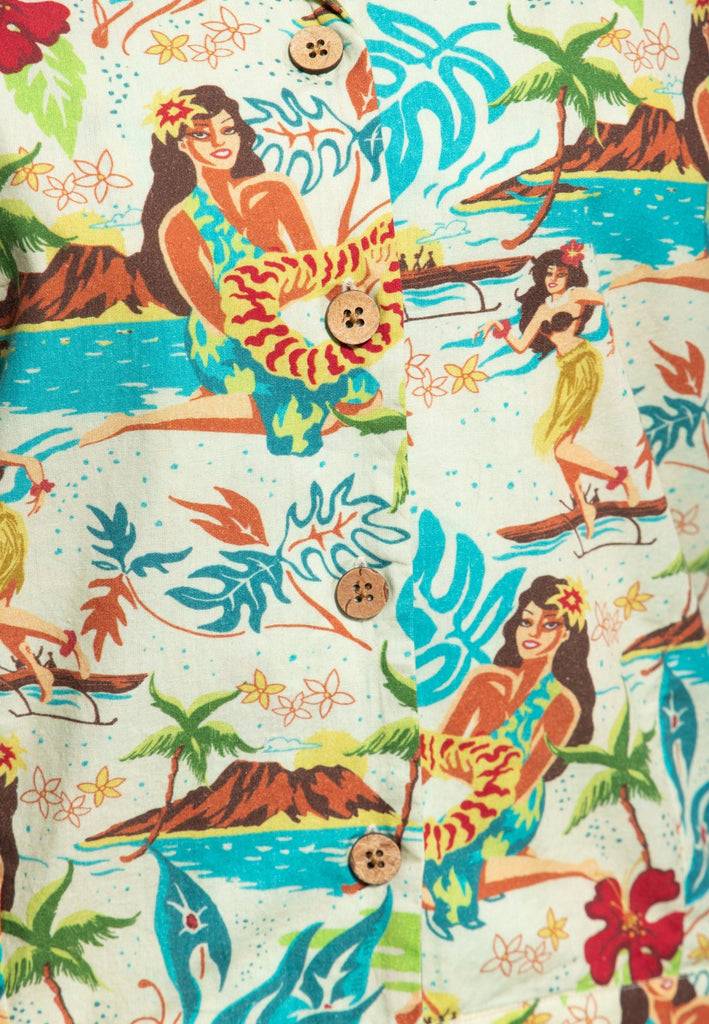 Queen Kerosin Kurzarm Bluse «organic cotton» Rabatte dieses Monats