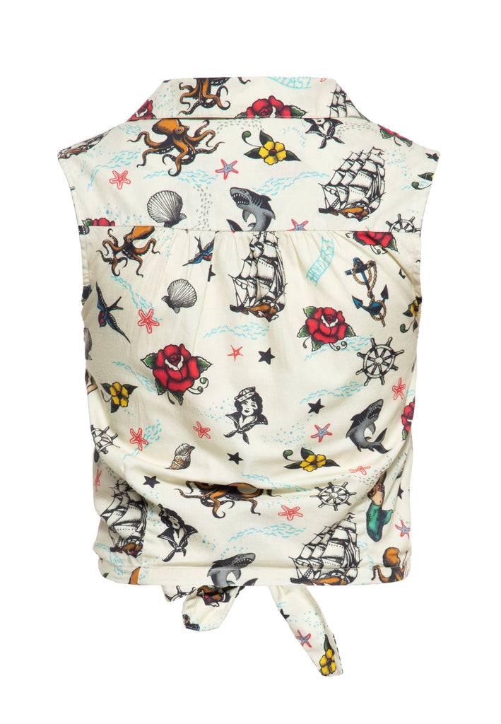 Queen Kerosin Ärmellose Bluse «organic cotton» 2025