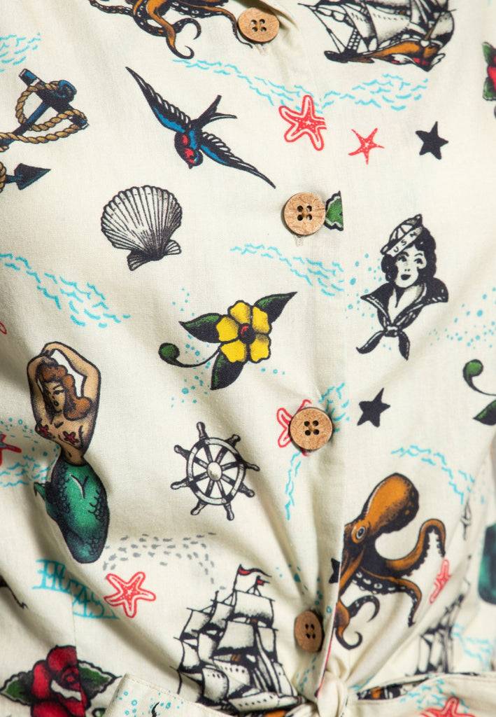 Queen Kerosin Ärmellose Bluse «organic cotton» 2025