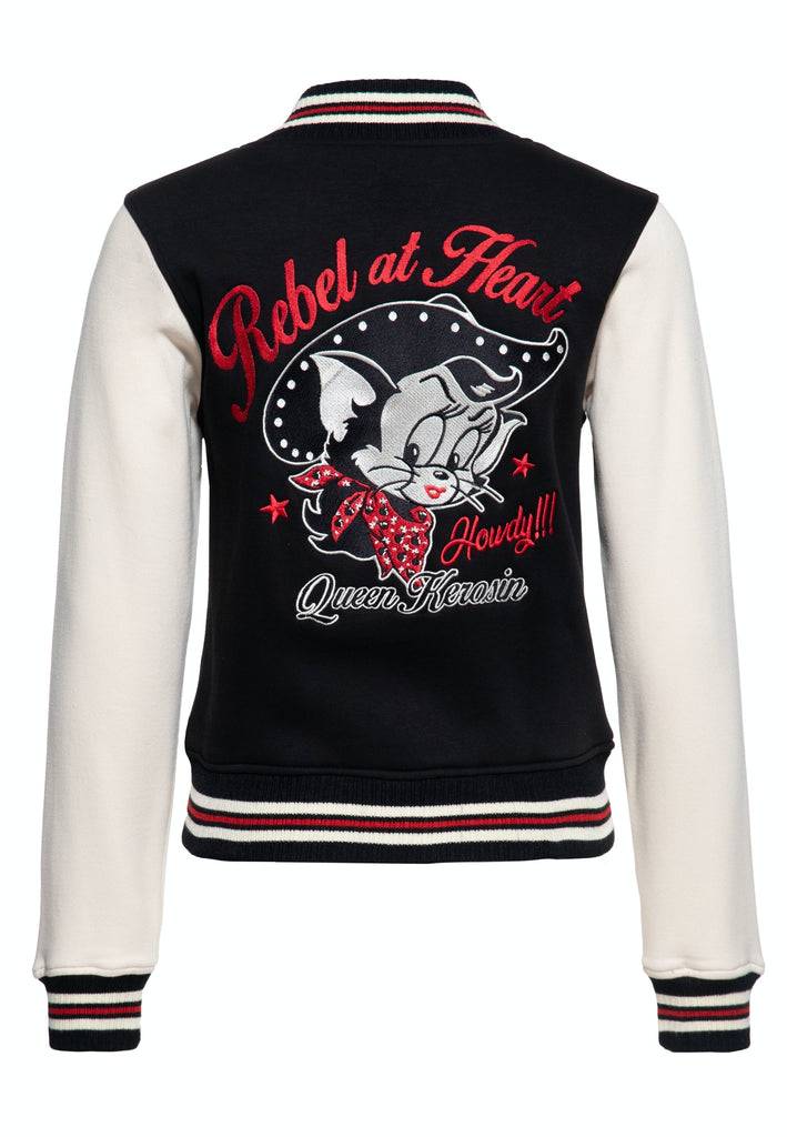 Queen Kerosin College Sweatjacke «Rebel at Heart»